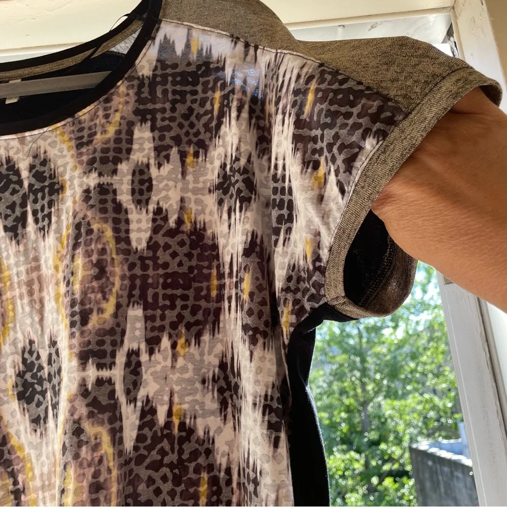 Cavita Gold Black Yellow Brown White Cotton Short Sleeve T-Shirt Size L - Picture 4 of 4